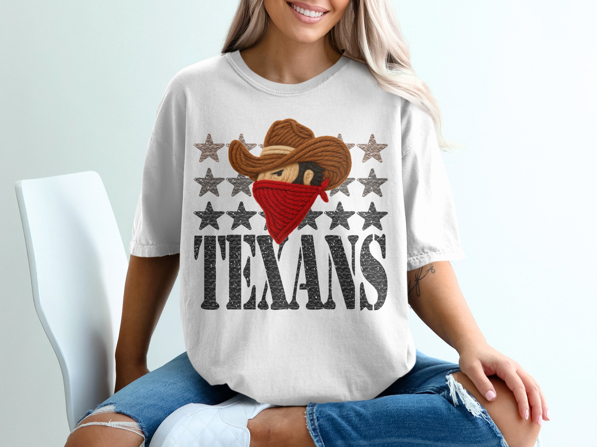 Texas Cowboy T-Shirt, Western Bandana Design, Lone Star State Tee, Texan Pride Shirt, Southwestern Style Top, Unique Graphic T Shirt