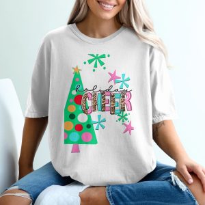 Holiday Cheer T-Shirt, Christmas Tree Shirt, Leopard Print, Fun Christmas Shirt, Festive T-Shirt, Holiday T-Shirt, Christmas T-Shirt