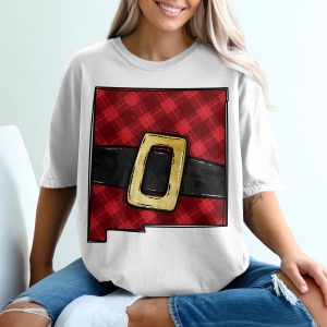 Santa Suit State T-Shirt, Christmas New Mexico Tee, Festive Plaid Gift, Holiday Apparel, Xmas State Pride Shirt, Winter Vacation Souvenir