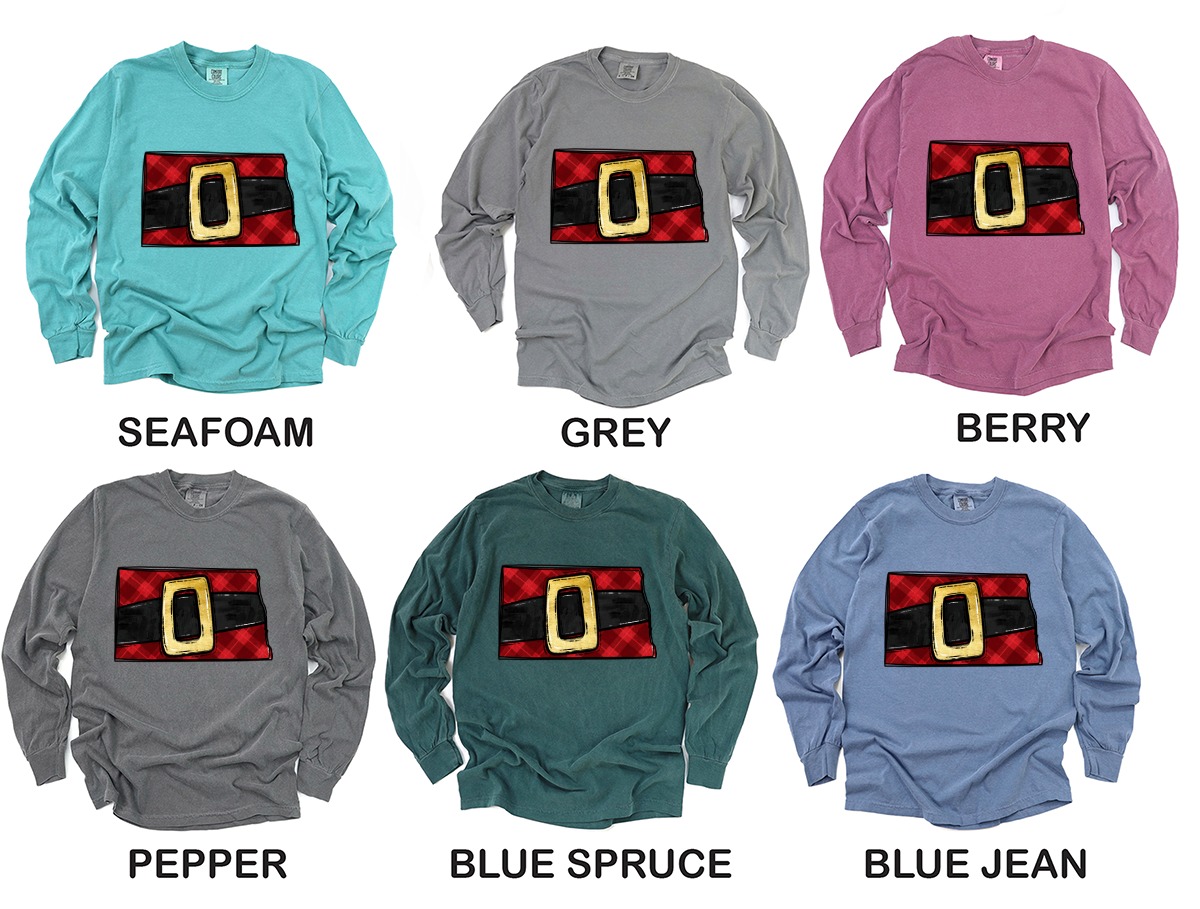 Santa Belt Long Sleeve T-Shirt, Christmas T-Shirt, Holiday T-Shirt, Christmas Outfit, Seasonal Long Sleeve Tee, Holiday Apparel - Image 3