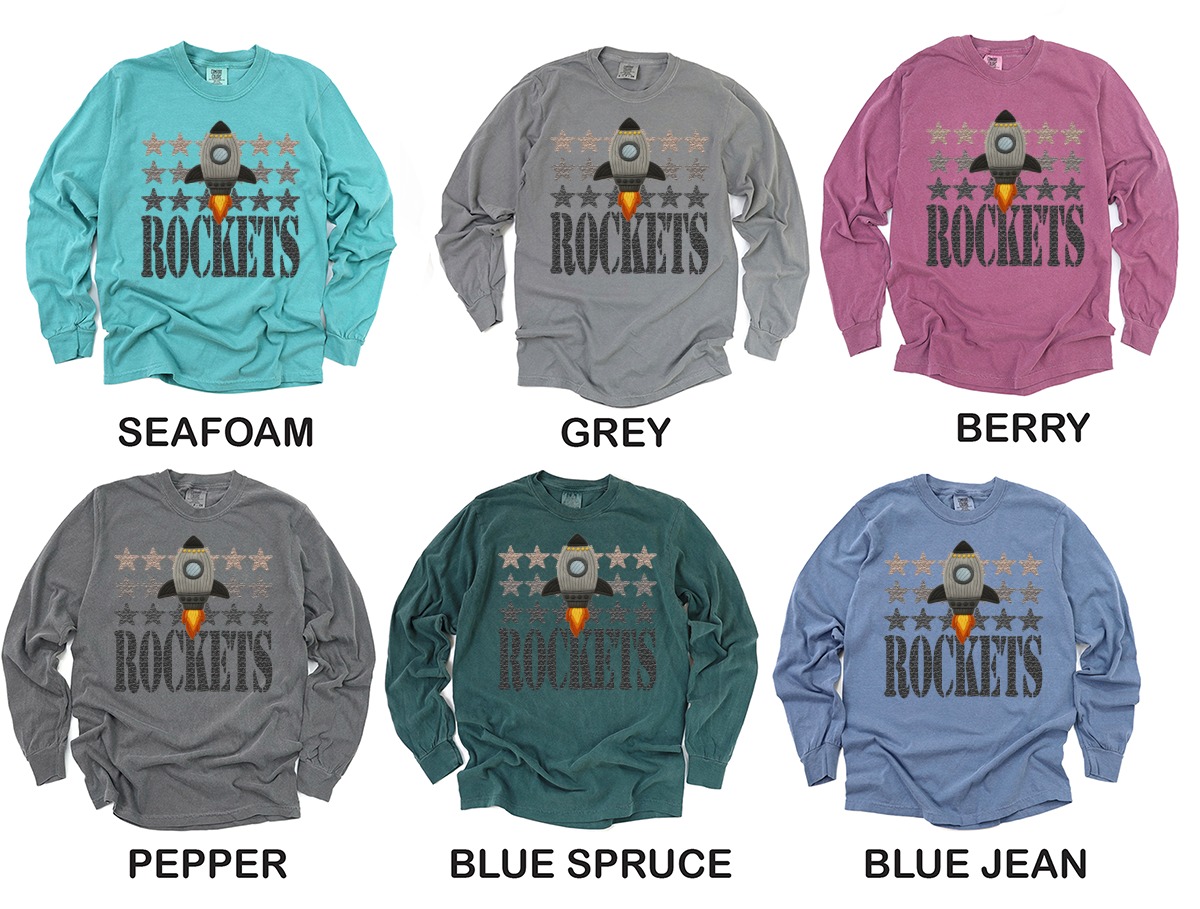 Knitted Rockets T-Shirt, Outer Space Shirt, Rocketship Tee, Space Lover Gift, Stars T-Shirt, Knitted Art Shirt, Kids T-Shirt, Unisex Shirt - Image 3