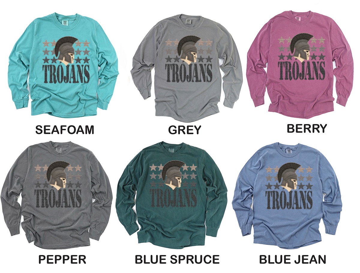 Trojans T-Shirt, Greek Mythology Tee, Trojan Helmet Shirt, Ancient Greece Shirt, Warrior Gift, Star T-Shirt, History T-Shirt, Gift for Him - Image 3