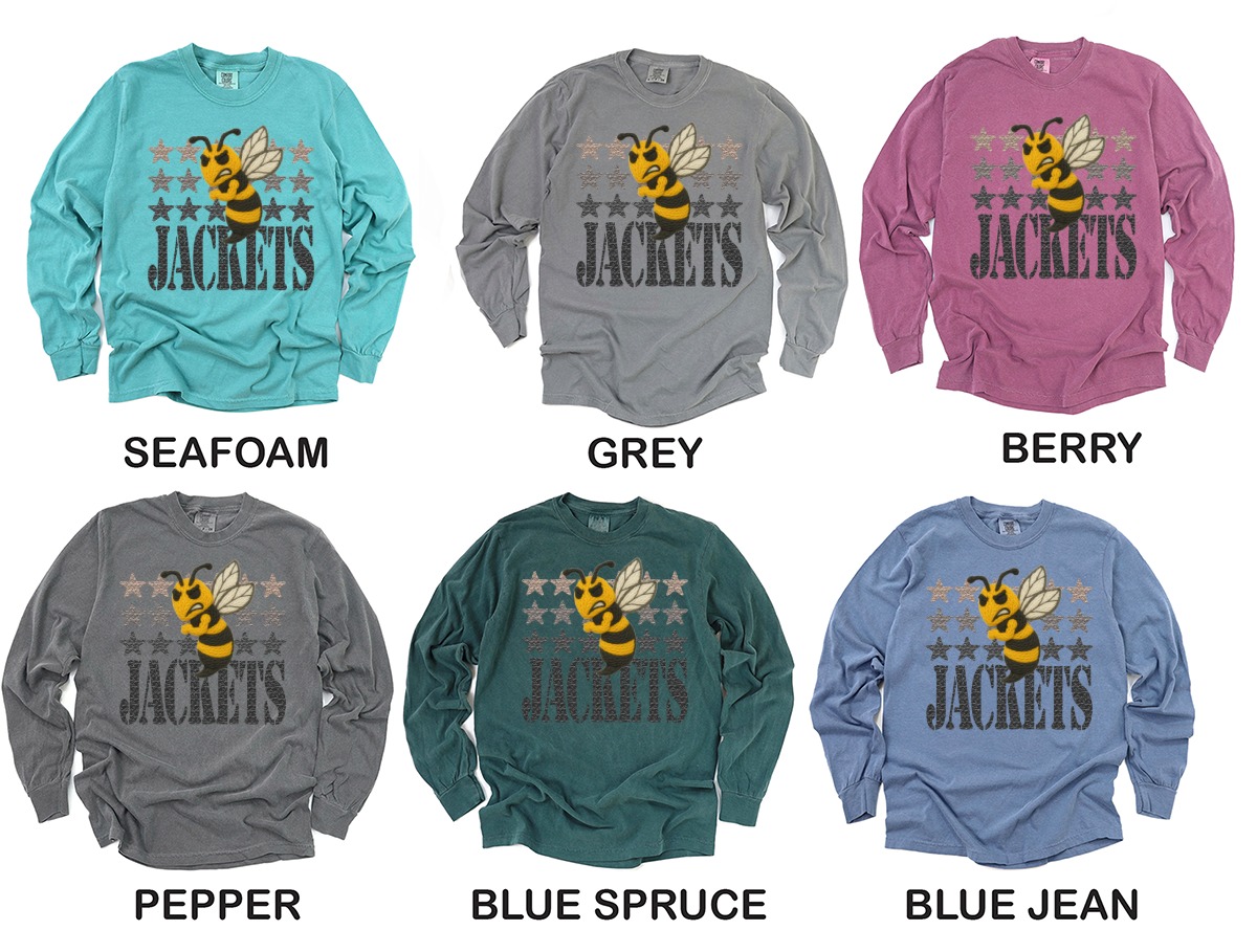 Jackets Angry Bee T-Shirt, Sports Fan Apparel, Team Mascot Tee, Vintage Style Design, Gift for Supporters, Fan Gift T-Shirt - Image 3