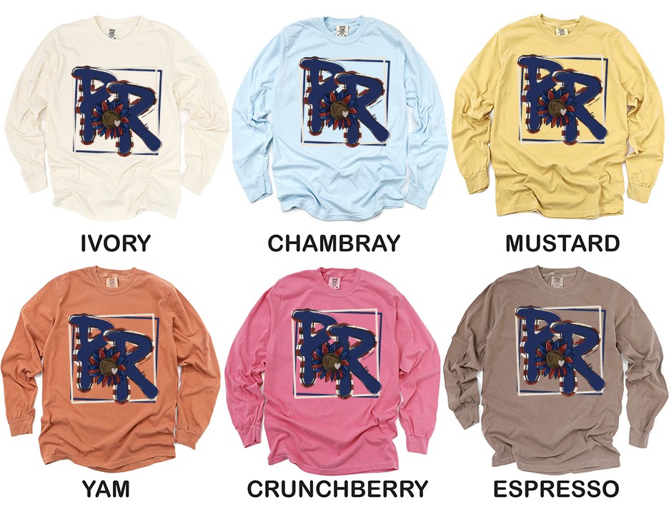 PR Long Sleeve T-Shirt, Retro Flower Graphic Shirt, Vintage Inspired Design Top, Comfortable Casual Wear, Trendy Autumn Fashion Tee - Image 4