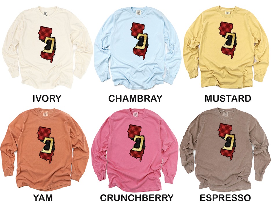 New Jersey Santa Suit Long Sleeve T-Shirt, Christmas State Pride Apparel, Holiday Gift NJ, Festive Winter Top, Jersey Christmas Shirt - Image 4