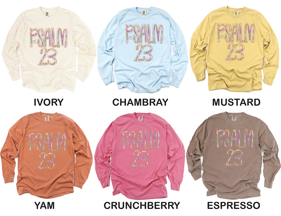 Psalm 23 T-Shirt, Bible Verse Shirt, Christian Apparel, Religious Tee, Colorful Graphic Design, Scripture Shirt, Faith Gift, Jesus Shirt - Image 4