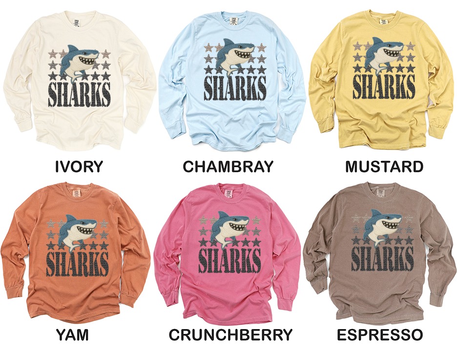 Yarn Shark T-Shirt, Knit Shark Tee, Nautical Stars Shirt, Ocean Lover Gift, Undersea Adventure Clothing, Sea Animal Apparel - Image 4