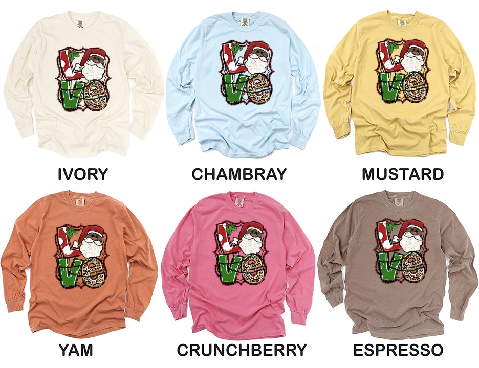 African American Santa Love Long Sleeve T-Shirt, Christmas Lights Tee, Festive Holiday Shirt, Black Santa Shirt, Holiday Season Gift - Image 4