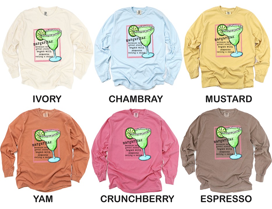 Margarita Long Sleeve T-Shirt, Funny Drink Tee, Party Top, Happy Hour Shirt, Margarita Lover Gift, Drinking Saying Shirt, Cocktail Tee - Image 4
