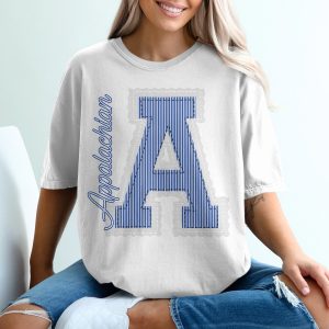 Appalachian T Shirt, Seersucker Mascot Tee, Custom Collegiate Design, Change Your Colors, School Spirit T Shirt