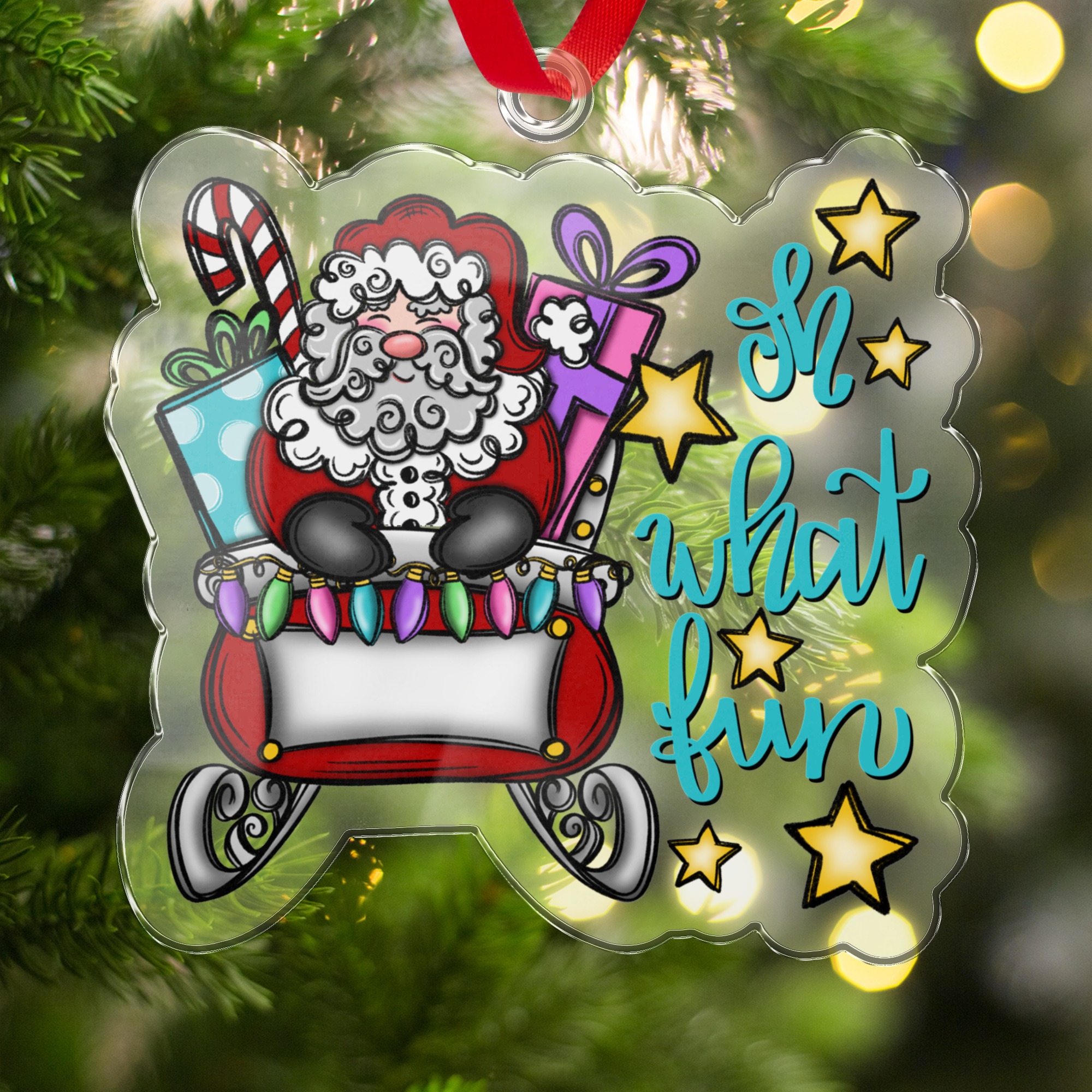 Santa Claus Christmas Ornament, Fun Holiday Decoration, Festive Christmas Tree Decor, Christmas Gift Idea, Holiday Home Decor