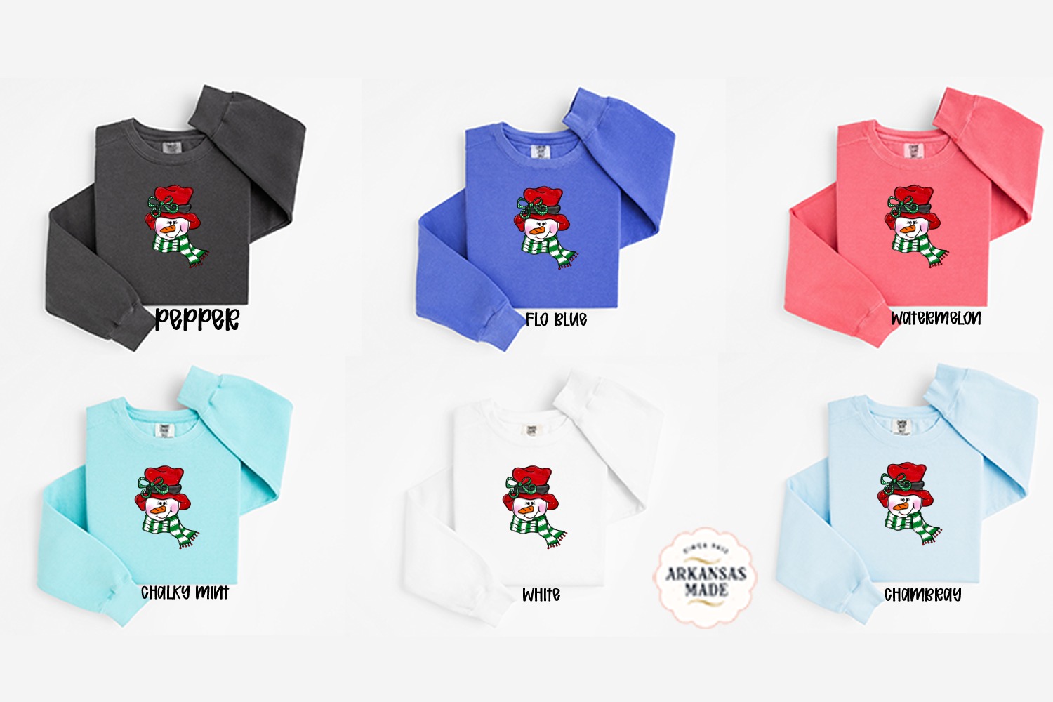 Cute Snowman Sweatshirt, Christmas Sweatshirt, Holiday Apparel, Winter Clothes, Festive Top, Seasonal Gift, Fun Sweatshirt for Christmas - Image 4