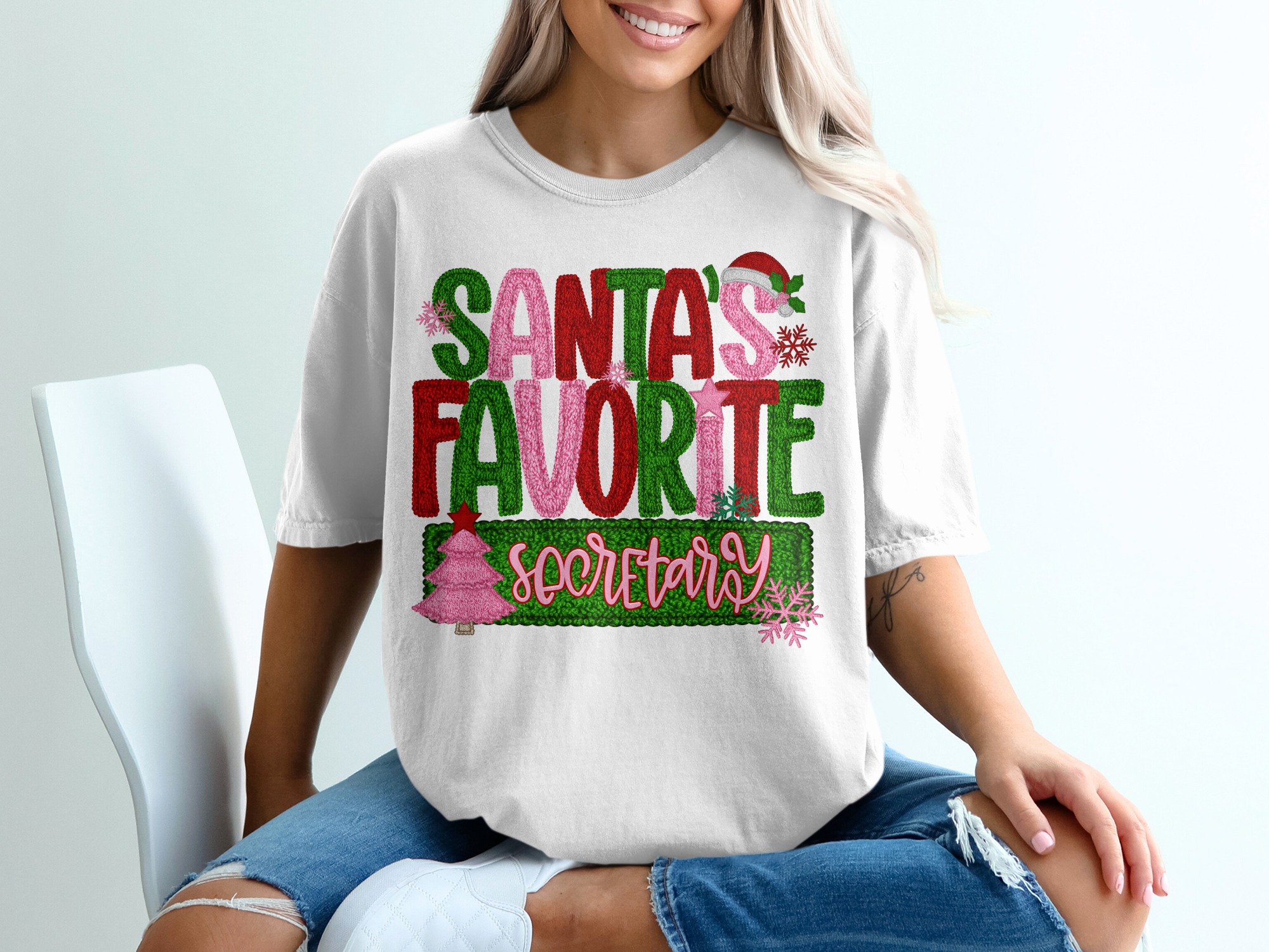 Santas Favorite Secretary T-Shirt, Christmas Secretary Gift, Holiday Shirt, Christmas T-Shirt, Secretary T-Shirt, Christmas Tee