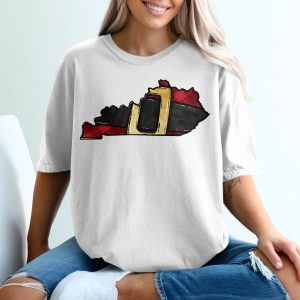 Kentucky T-Shirt, Plaid and Gold Design, State Pride Shirt, Kentucky Love, Hometown Tee, Gift for Kentuckians, Unisex Kentucky T-Shirt