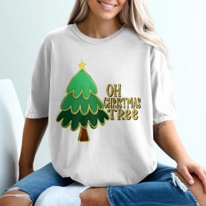 Oh Christmas Tree Shirt, Holiday Cheer Tee, Festive Season Top, Xmas Apparel, Christmas Tree Graphic T Shirt, Holiday Gift Tee