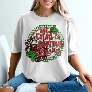 Hot Cocoa Christmas Movie T-Shirt, Holiday Tee, Festive Shirt, Winter Apparel, Christmas Gift, Movie Lover, Cocoa Lover T-Shirt