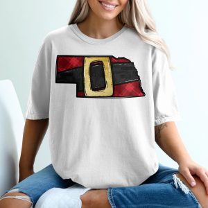 Nebraska Santa Belt T-Shirt, Holiday T-Shirt, Festive T-Shirt, State Pride T-Shirt, Christmas T-Shirt, Trendy T-Shirt