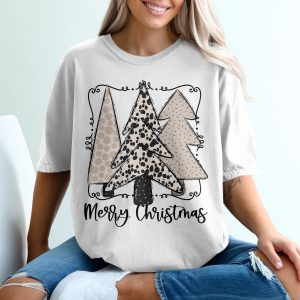 Merry Christmas Trees T-Shirt, Holiday Tee, Festive Christmas Gift, Christmas Trees Tee, Xmas Party TShirt, Christmas Outfit