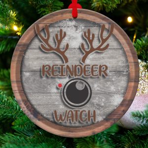 Reindeer Watch Ornament, Christmas Ornament, Funny Christmas Ornament, Holiday Decor, Novelty Ornament, Gift for Christmas