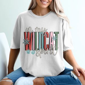 In My Wildcat Spirit T-Shirt, Winter Snowflake T Shirt, Animal Lover Tee, Cute Paw Print Shirt, Winter Theme Shirt