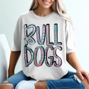 Colorful Bulldogs T-Shirt, Trendy Graphic Tee, Stylish Bulldogs Design, Unique Bulldogs Shirt, Bulldogs Lovers Apparel