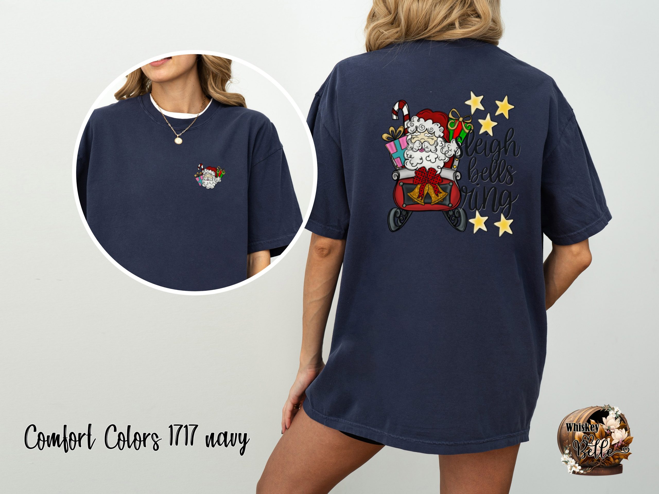 Sleigh Bells Ring T-Shirt, Santa Claus, Christmas Gift T Shirt, Holiday Season Shirt, Festive Graphic Tee, Winter Apparel, Gift for - Image 3