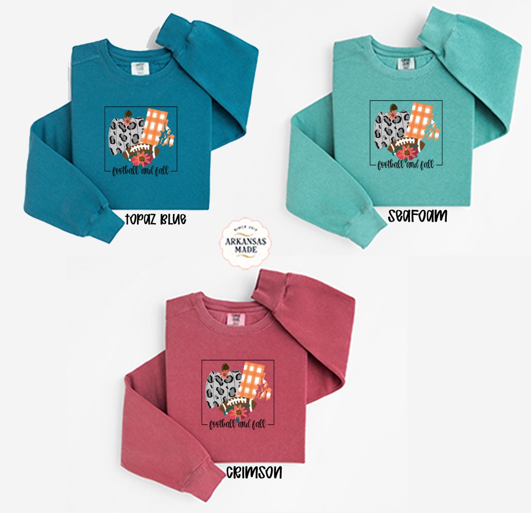 Football and Fall Sweatshirt, Autumn Vibes Tee, Pumpkin Sweatshirt, Floral Football Shirt, Thanksgiving Sweatshirt, Comfy Fall Tee - Image 2