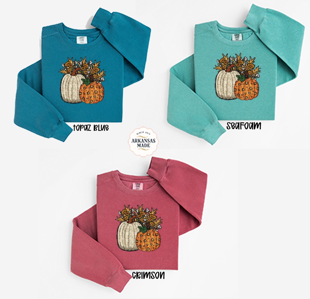 Fall Pumpkins Sweatshirt, Sunflower Sweatshirt, Autumn Sweatshirt, Thanksgiving Shirt, Fall Fashion Sweatshirt, Pumpkin Patch Sweatshirt - Image 2