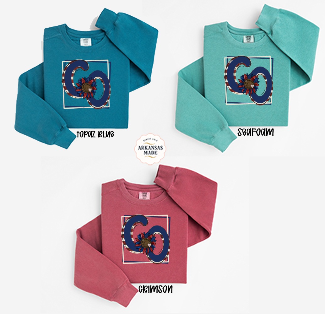 Patriotic GO Sunflower Sweatshirt, USA Flag Letters, American Pride Shirt, Floral Fourth of July, Independence Day Sweatshirt, Trendy Design - Image 2