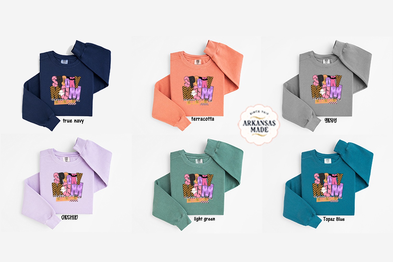 Spooky Mom Sweatshirt, Halloween Sweatshirt, Mom Halloween Outfit, October 31st Sweatshirt, Cute Ghost Bat Sweatshirt, Halloween Mom - Image 5
