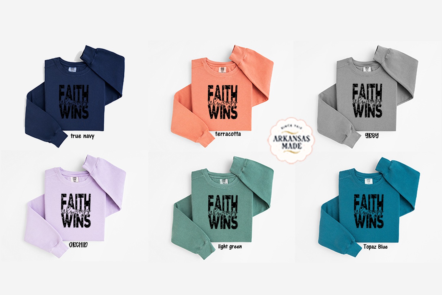 Faith Always Wins Sweatshirt, Inspirational Shirt, Positive Message, Christian Apparel, Motivational Sweatshirt, Trendy Design - Image 5