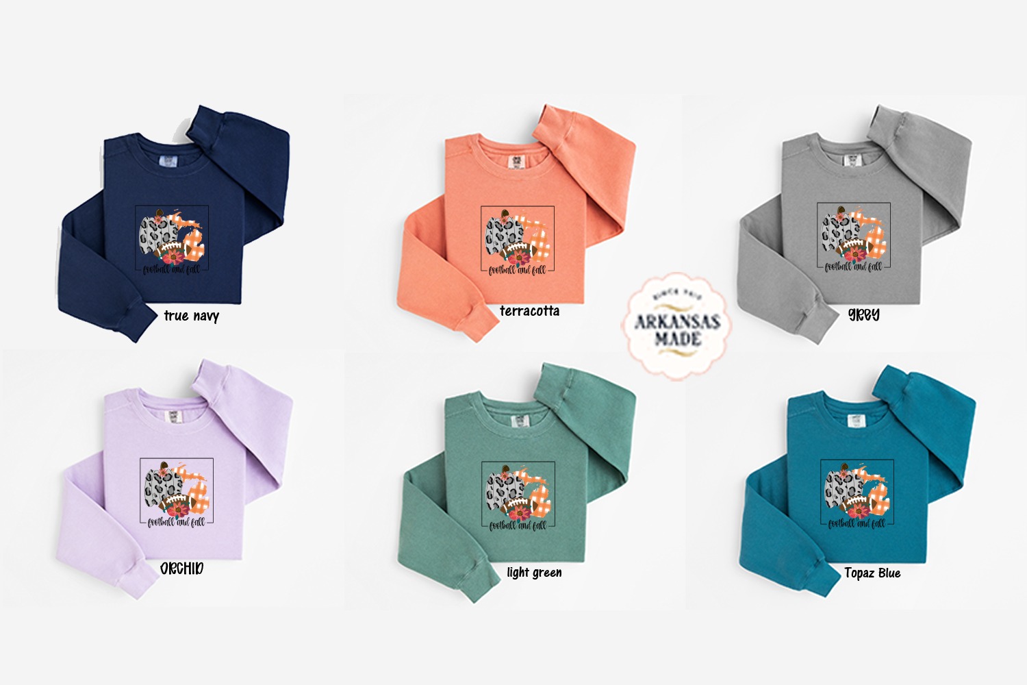 Football and Fall Sweatshirt, Autumn Sweatshirt, Pumpkin Sweatshirt, Floral Sweatshirt, Leopard Sweatshirt, Cute Sweatshirt, Trendy - Image 5