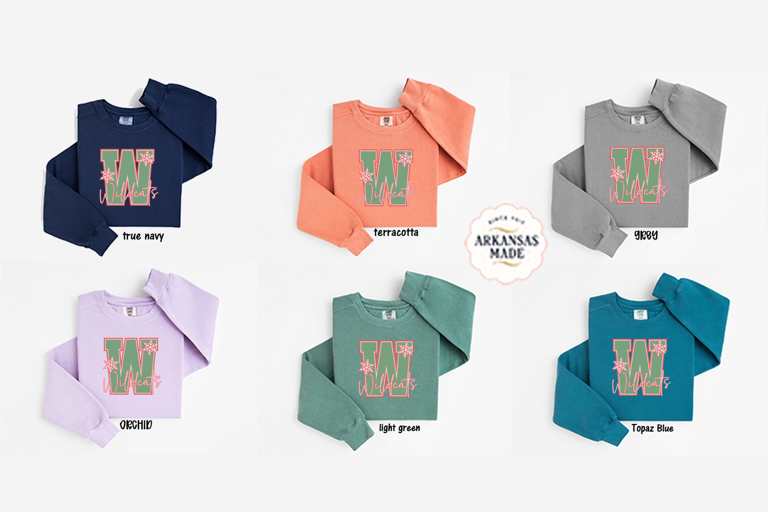 Wildcats Initial W Sweatshirt, Snowflake Winter Design, Team Spirit Pullover, Christmas Holiday Gift, Fan Apparel, Cozy Sweatshirt - Image 5