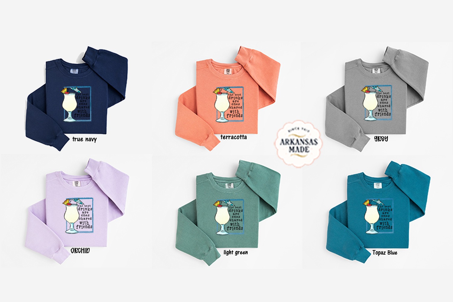 Pina Colada Sweatshirt, Best Drinks with Friends Sweatshirt, Tropical Cocktail Sweatshirt, Summer Vacation Sweatshirt, Gift For Cocktail - Image 5
