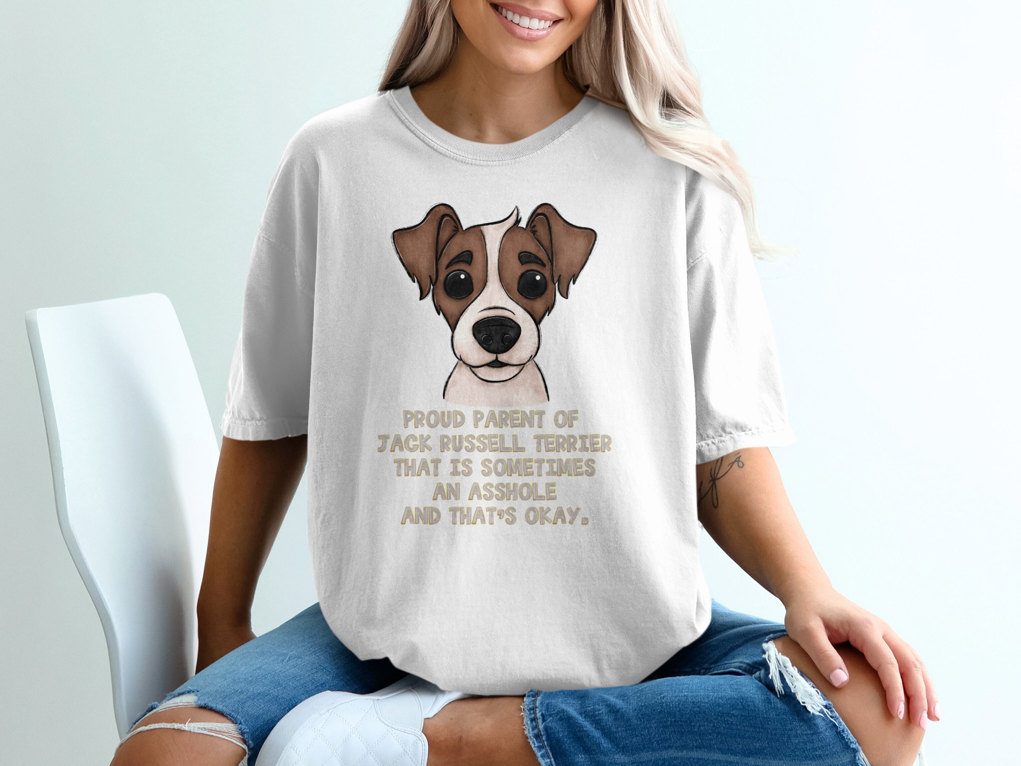 Jack Russell Terrier T Shirt, Funny Dog Lover Gift, Cute Puppy Tee, Proud Dog Mom Dad Shirt, Sarcastic Dog Parent