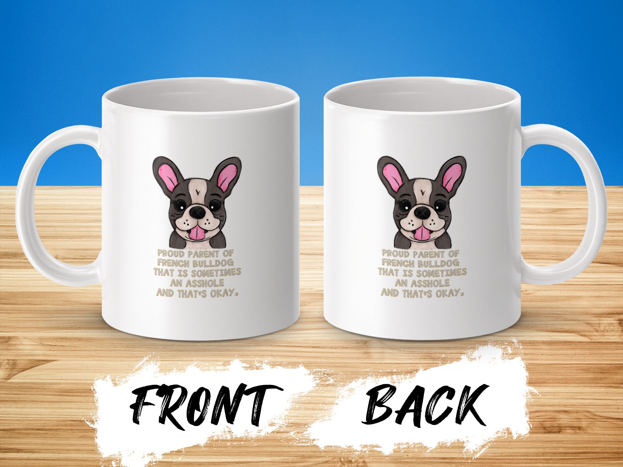 Proud French Bulldog Parent Mug, Funny Dog Lover Gift, Frenchie Mug, Dog Mom Dad Present, Sarcastic Dog Mug, Cute Bulldog Coffee Cup - Image 3