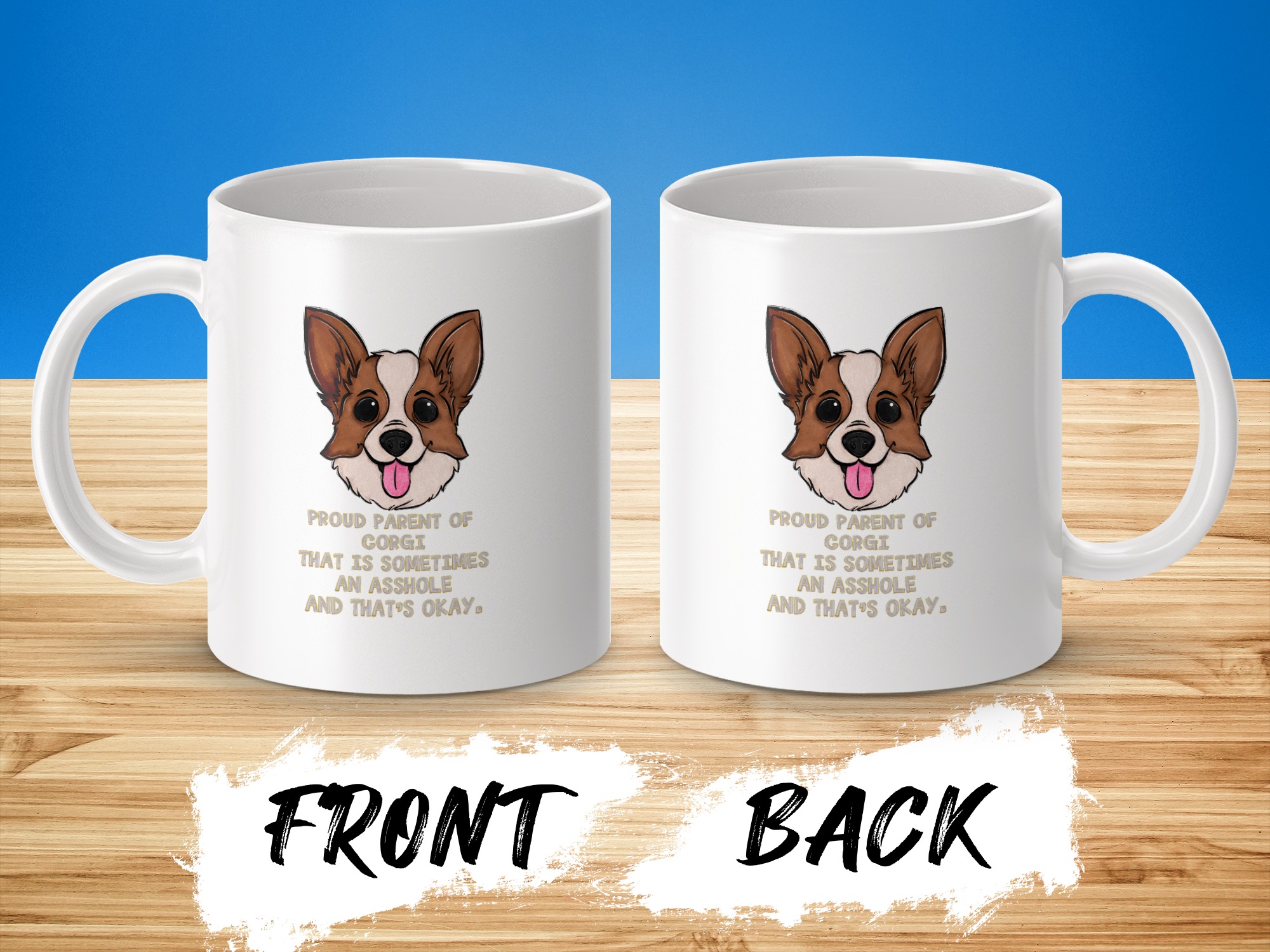 Proud Corgi Parent Mug, Funny Dog Mug, Dog Lover Gift, Corgi Lover Mug, Sarcastic Corgi Mug, Gift for Corgi Owner, Cute Pet Mug - Image 3