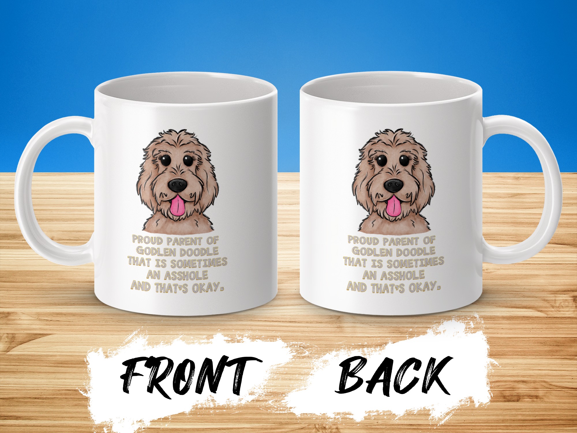 Proud Godlen Doodle Mug, Funny Dog Owner Gift, Sarcastic Pet Lover Mug, Cute Dog Mug, Pet Parent Gift, Dog Mom Mug, Dog Dad Mug - Image 3