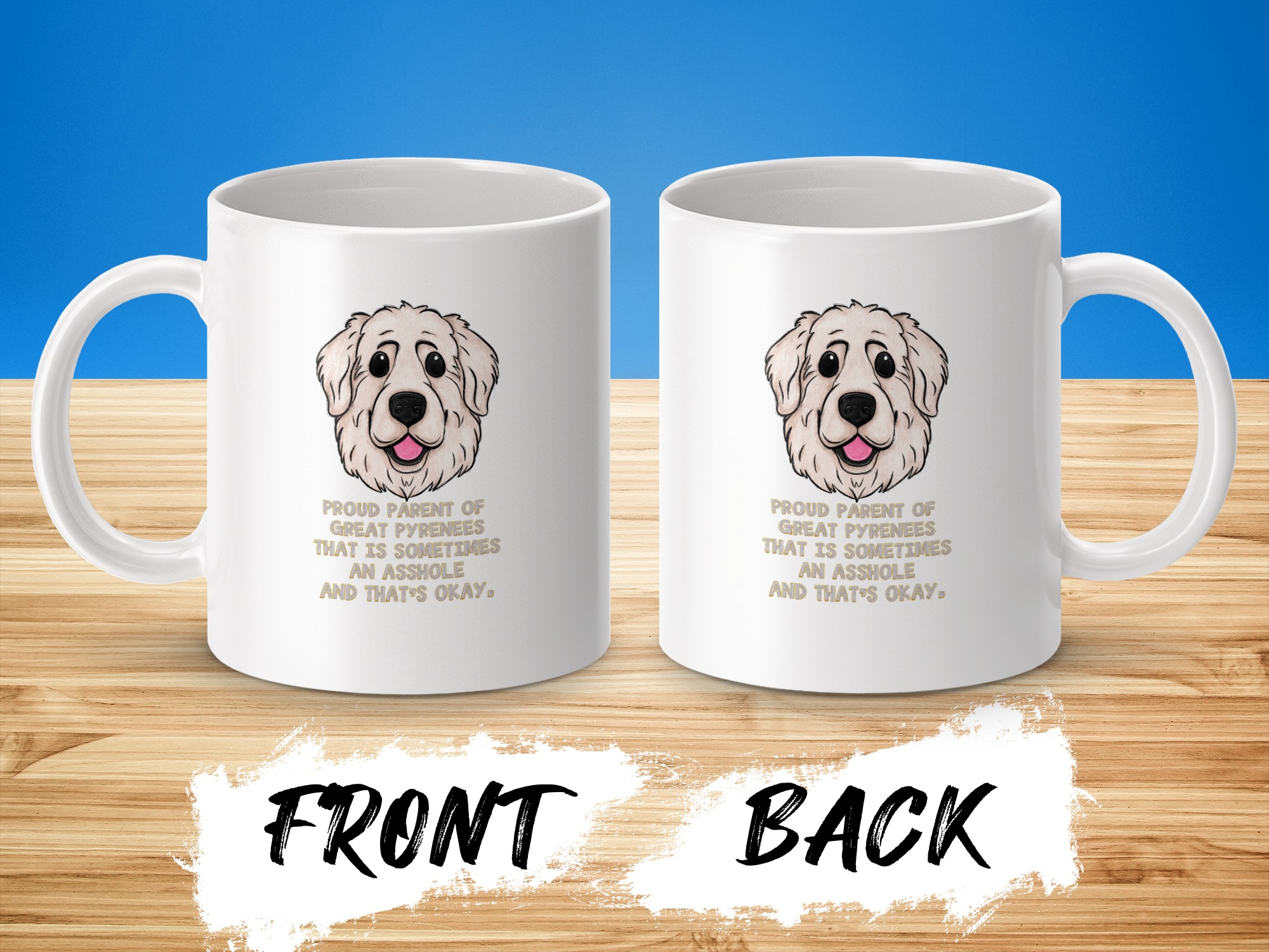 Great Pyrenees Mug, Funny Dog Parent Gift, Great Pyrenees Lover, Dog Owner Gift, Dog Mug, Pyrenees Dog Mug - Image 3