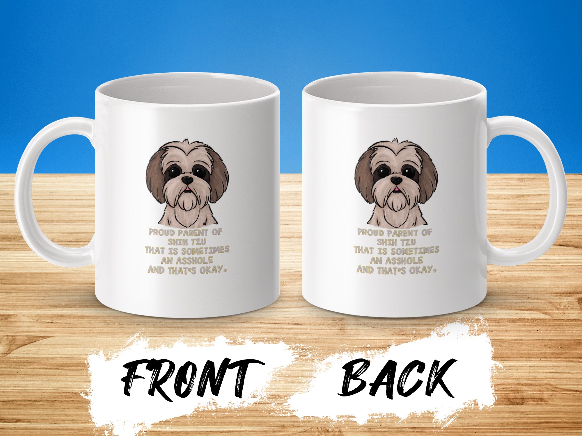Shih Tzu Parent Mug, Funny Dog Mug, Novelty Pet Lover Gift, Sarcastic Animal Mug, Dog Mom Dad Coffee Cup, Cute Puppy Owner Mug - Image 3