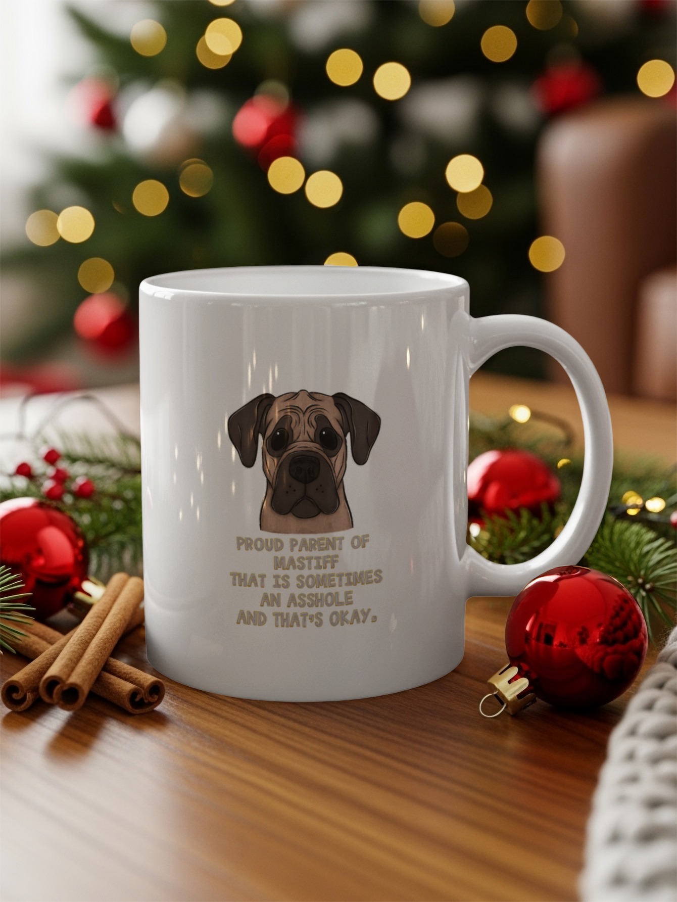 Mastiff Mug, Funny Dog Mug, Proud Mastiff Parent Gift, Sarcastic Dog Lover Gift, Dog Mom Mug, Dog Dad Mug, Unique Dog Themed Mug - Image 2