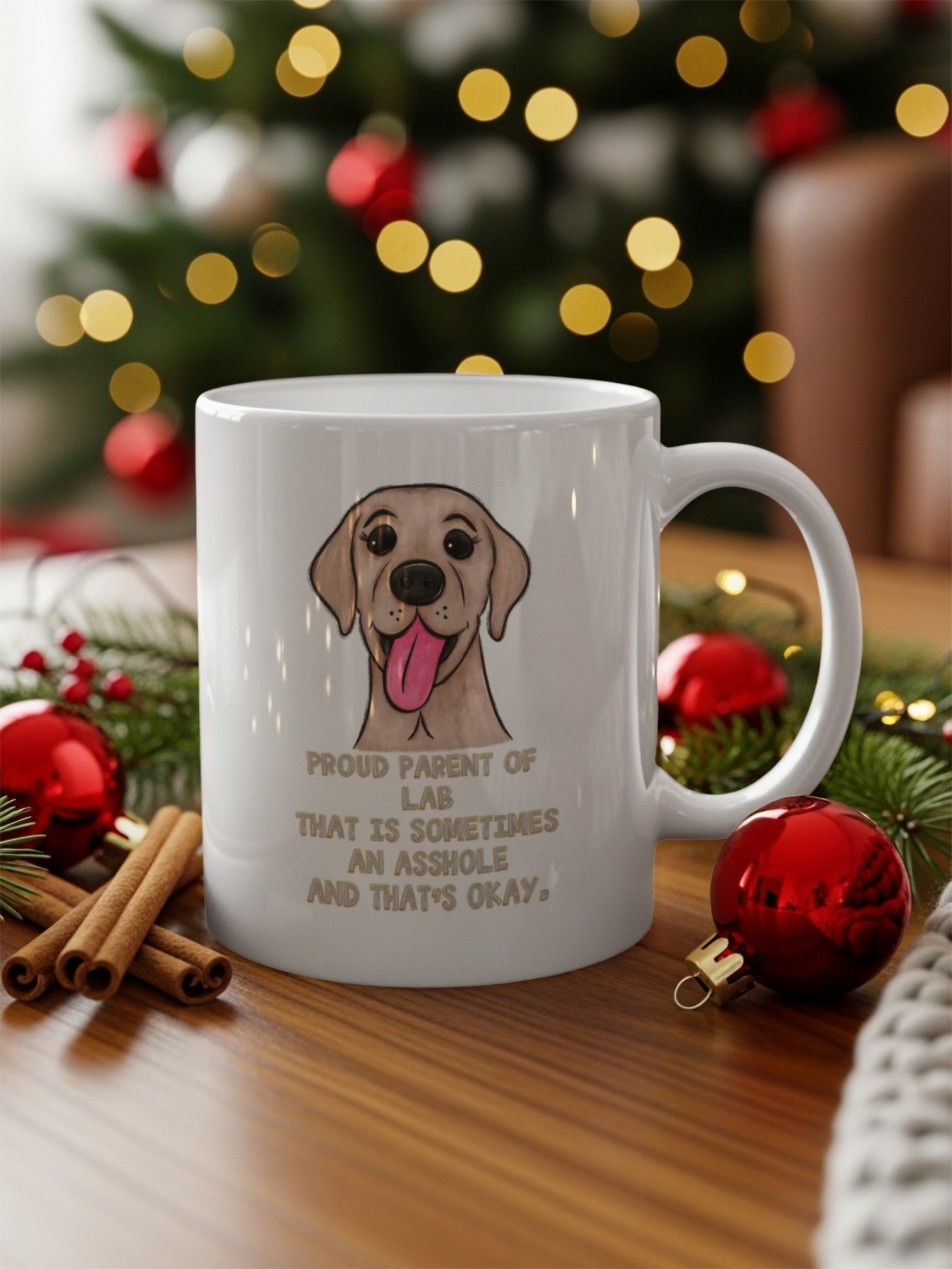 Lab Parent Mug, Funny Dog Mug, Dog Lover Gift, Sarcastic Mug, Golden Retriever Coffee Mug, Labrador Owner, Lab Coffee Mug, Dog Person Gift - Image 2