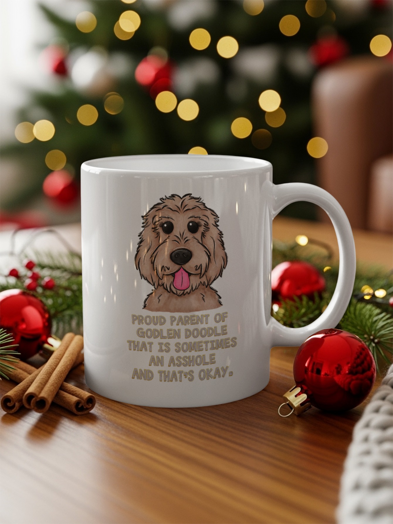 Proud Godlen Doodle Mug, Funny Dog Owner Gift, Sarcastic Pet Lover Mug, Cute Dog Mug, Pet Parent Gift, Dog Mom Mug, Dog Dad Mug - Image 2