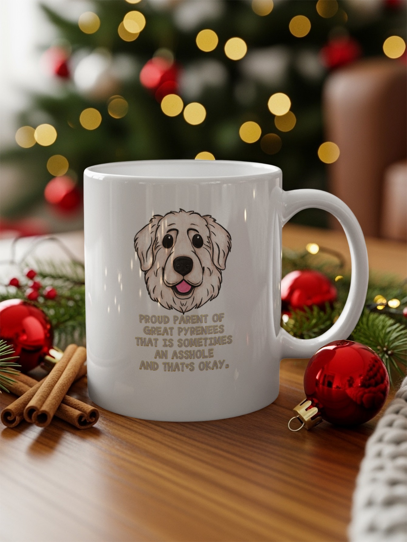 Great Pyrenees Mug, Funny Dog Parent Gift, Great Pyrenees Lover, Dog Owner Gift, Dog Mug, Pyrenees Dog Mug - Image 2