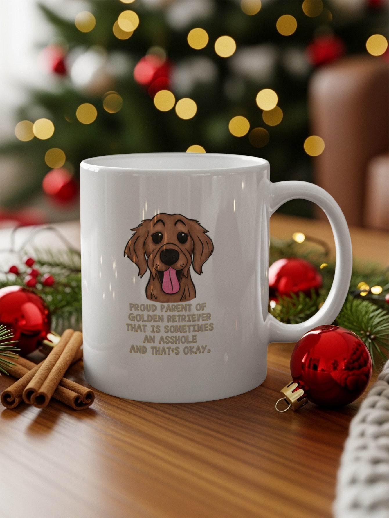 Funny Golden Retriever Mug, Dog Lover Gift, Proud Parent Mug, Sarcastic Dog Mug, Pet Owner Mug, Cute Dog Mug, Unique Coffee Mug - Image 2