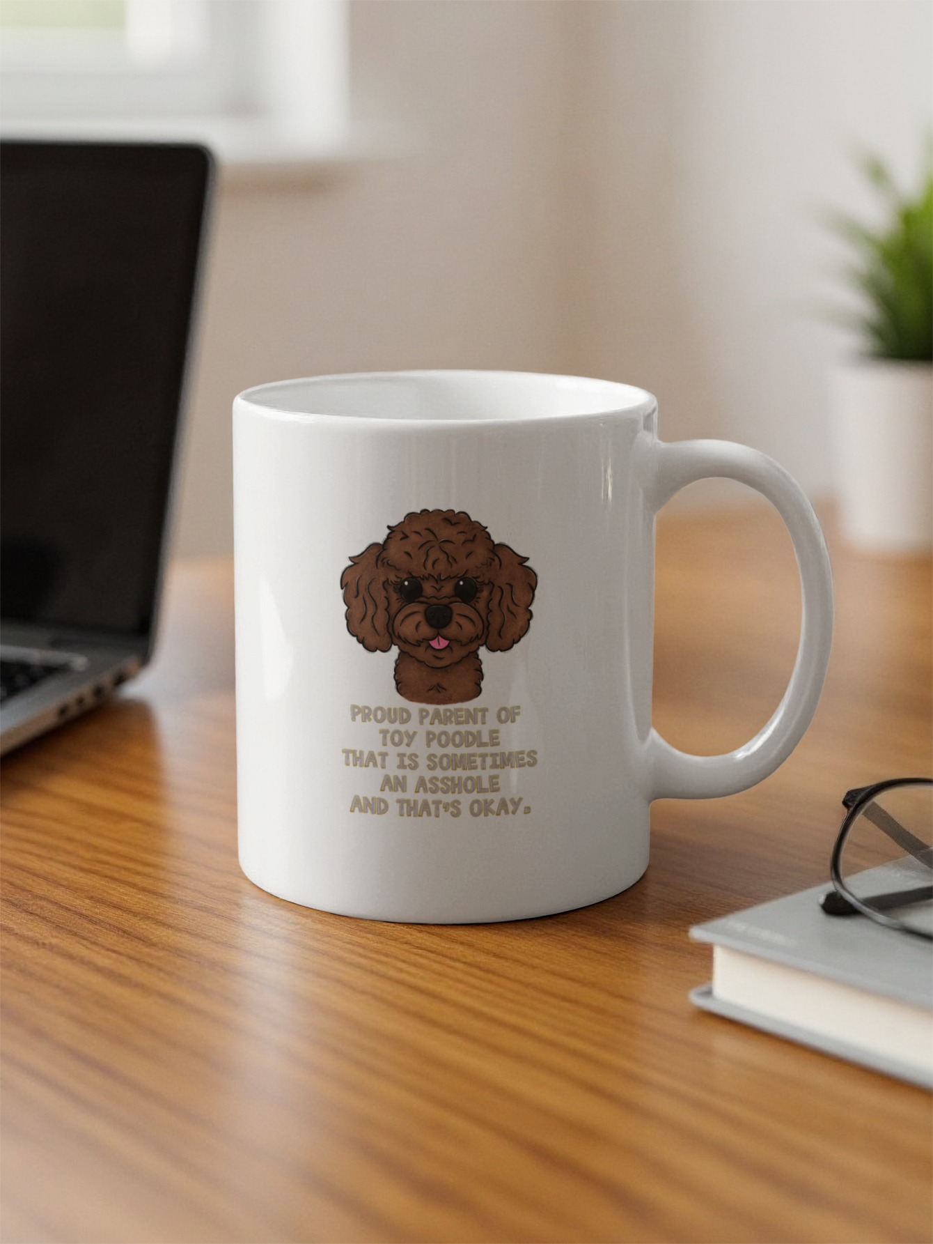Proud Toy Poodle Parent Mug, Funny Dog Mug, Poodle Lover Gift, Cute Poodle Coffee Mug, Dog Mom Mug, Dog Dad Gift, Sarcastic Dog Mug