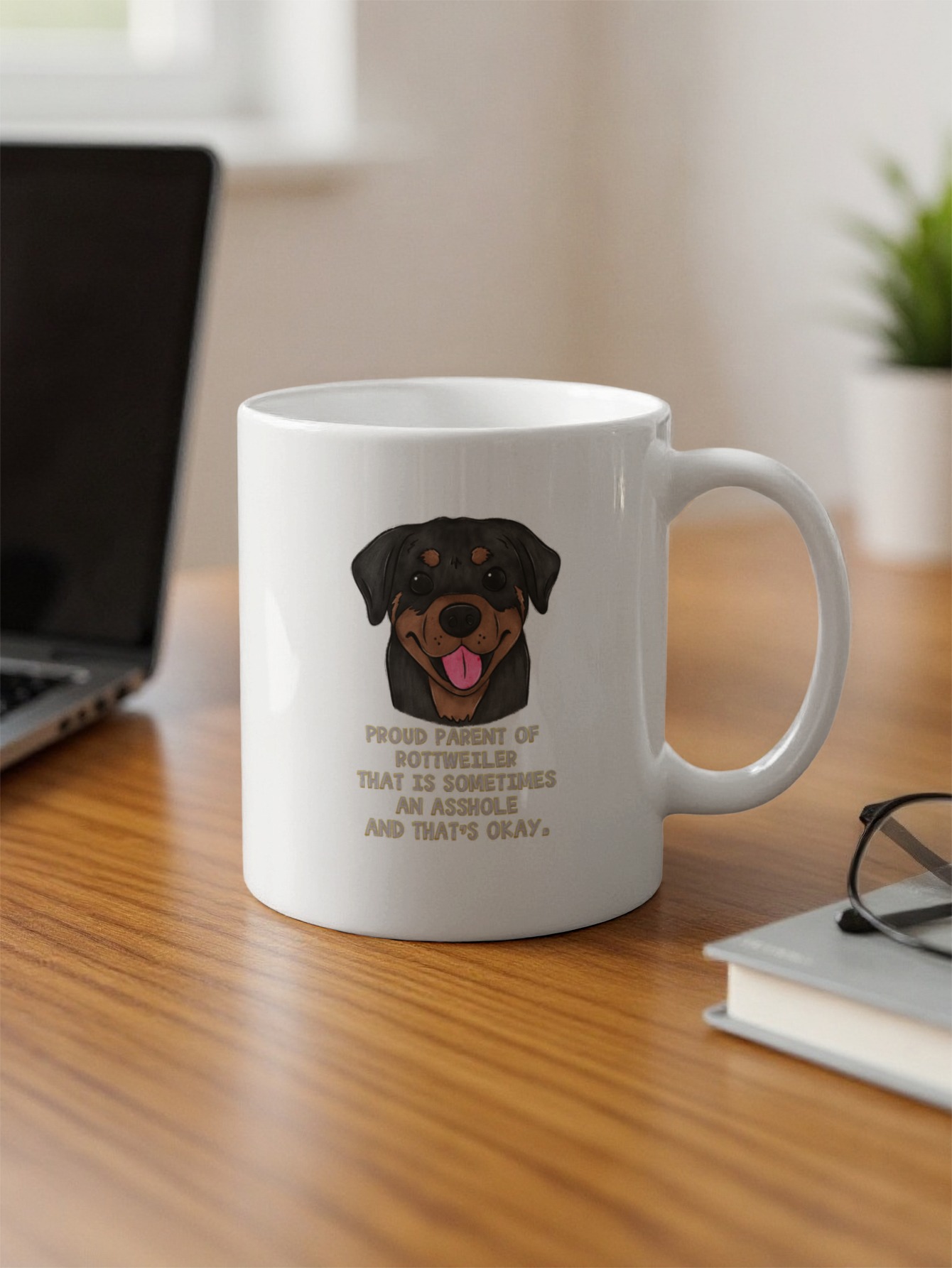 Rottweiler Mug, Funny Dog Parent Gift, Rottie Lover, Dog Mom Mug, Rottweiler Gifts, Cute Dog Mug, Dog Owner Mug, Coffee Mug