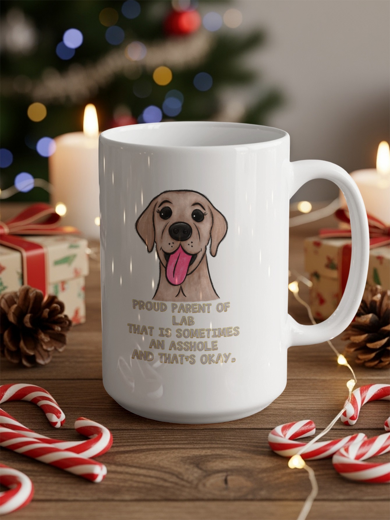 Lab Parent Mug, Funny Dog Mug, Dog Lover Gift, Sarcastic Mug, Golden Retriever Coffee Mug, Labrador Owner, Lab Coffee Mug, Dog Person Gift - Image 4