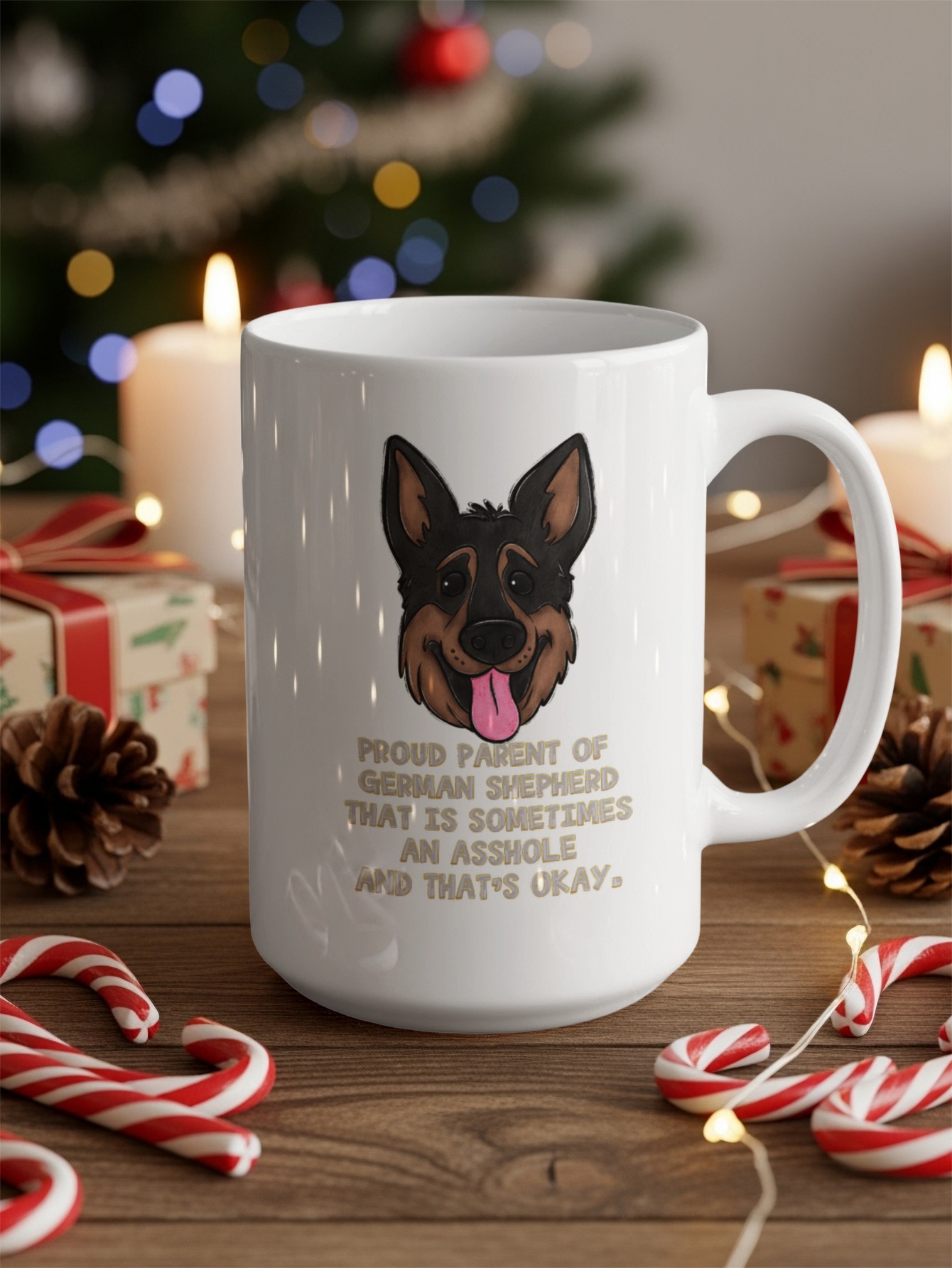 German Shepherd Mug, Proud Dog Parent Gift, Funny Dog Lover Coffee Cup, Dog Humor Mug, Sarcastic Dog Owner Mug, Pet Lover Gift Mug - Image 4