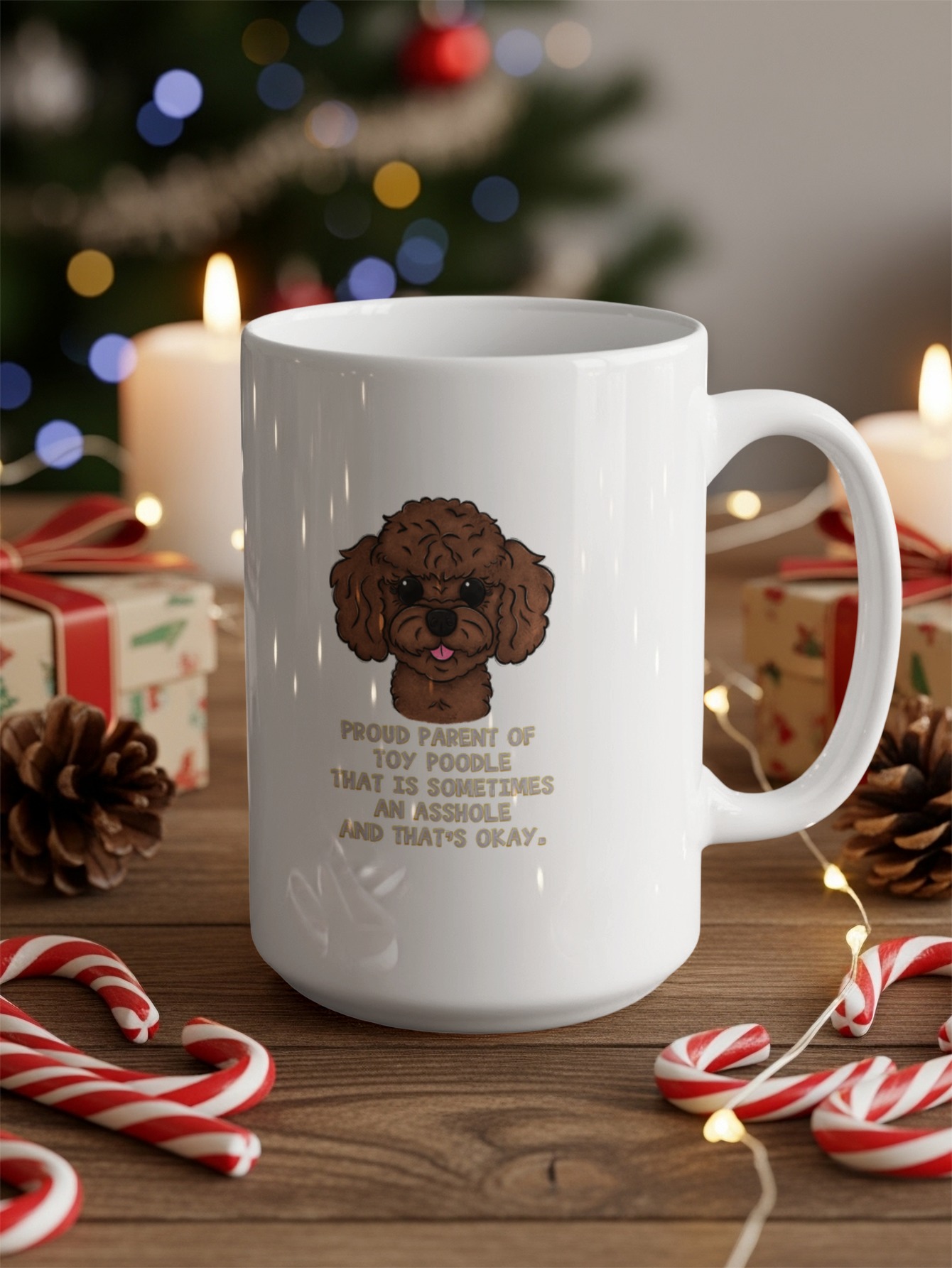Proud Toy Poodle Parent Mug, Funny Dog Mug, Poodle Lover Gift, Cute Poodle Coffee Mug, Dog Mom Mug, Dog Dad Gift, Sarcastic Dog Mug - Image 4